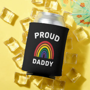 LGBTQ Proud Daddy Gay Pride Rainbow Father's Day Can Cooler