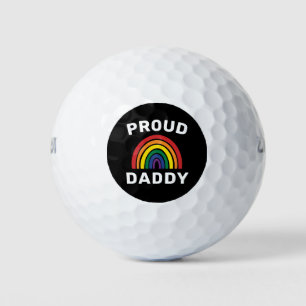 LGBTQ Proud Daddy Gay Pride Rainbow Father's Day Golf Balls