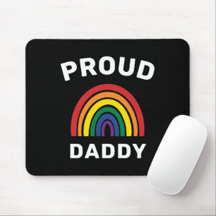 LGBTQ Proud Daddy Gay Pride Rainbow Father's Day Mouse Pad