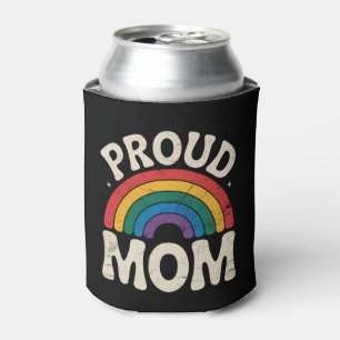 LGBTQ Proud Mom Gay Pride Rainbow Mother's Day Can Cooler