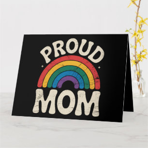 LGBTQ Proud Mom Gay Pride Rainbow Mother's Day Card