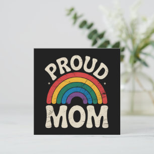 LGBTQ Proud Mom Gay Pride Rainbow Mother's Day Invitation