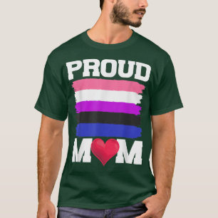 LGBTQ Proud Mom Genderfluid Pride Month Queer Equa T-Shirt