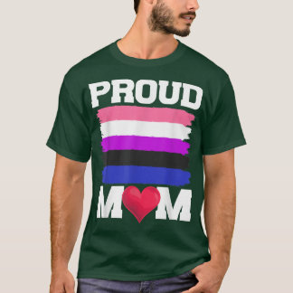 LGBTQ Proud Mom Genderfluid Pride Month Queer Equa T-Shirt