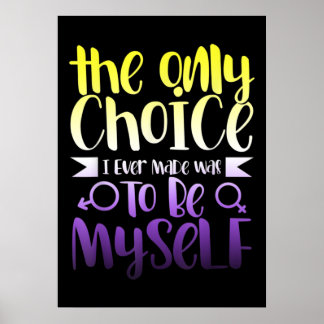 LGBTQ Queer Nonbinary Androgynous Non Binary Poster