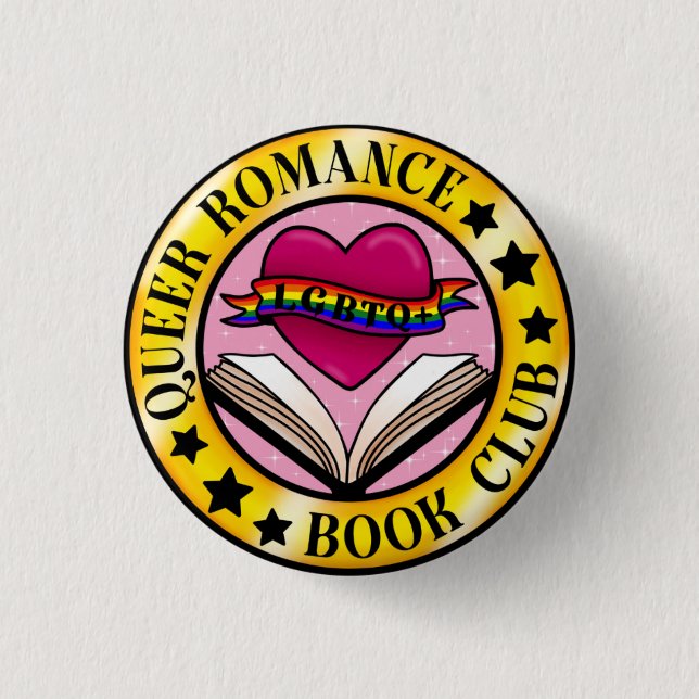 LGBTQ+ Queer Romance Badge 1 Inch Round Button (Front)