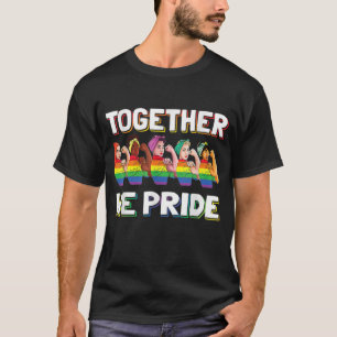 LGBTQ Quote Rainbow Flag Rosie Riveter Illustratio T-Shirt