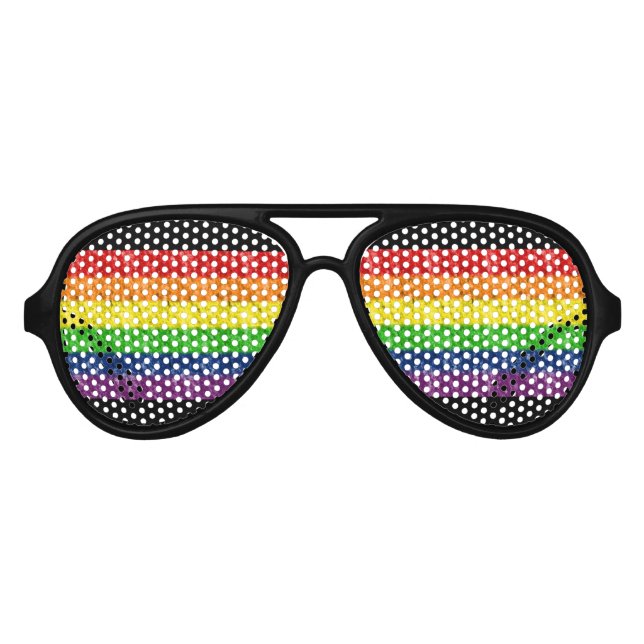 LGBTQ Rainbow Bar Sunglasses (Front)