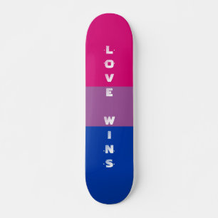 LGBTQ Rainbow Bisexual Pride Flag Custom Text Skateboard