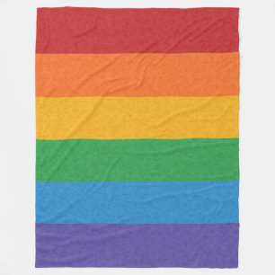LGBTQ Rainbow coloured Pride Flag Background Fleece Blanket