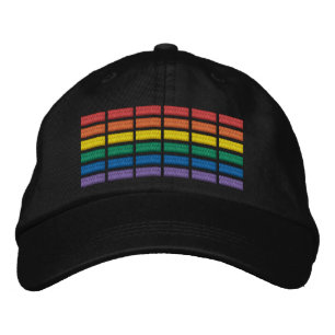 LGBTQ rainbow colours gay pride flag modern Embroidered Hat
