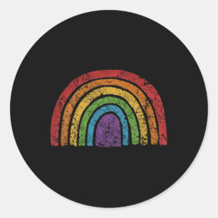 Lgbtq Rainbow Flag Gay Pride Lgbt Awareness Ally C Classic Round Sticker