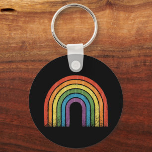 LGBTQ Rainbow Flag Gay Pride LGBT Awareness Ally Keychain