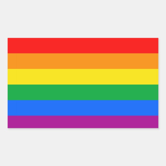 LGBTQ+ Rainbow Flag Sticker (Front)