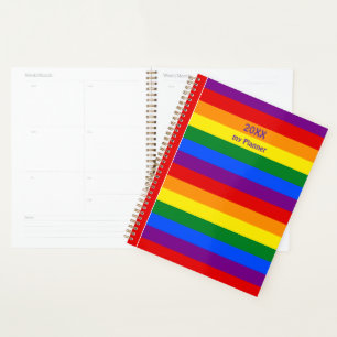 LGBTQ+ Rainbow Flag Stripes for Pride Month -  Planner