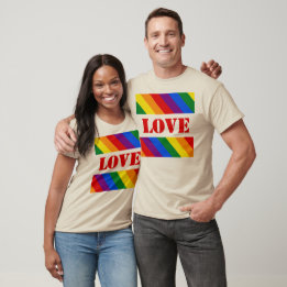 LGBTQ+ Rainbow Flag Stripes for Pride Month -  T-Shirt