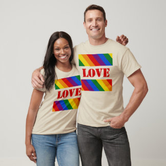 LGBTQ+ Rainbow Flag Stripes for Pride Month -  T-Shirt