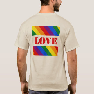 LGBTQ+ Rainbow Flag Stripes for Pride Month -  T-Shirt