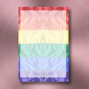LGBTQ rainbow flag stripes gay pride custom name Post-it Notes