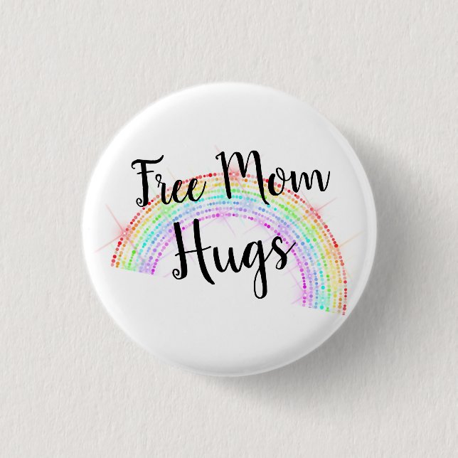 LGBTQ Rainbow Gay or Lesbian Pride 1 Inch Round Button (Front)