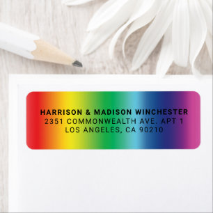 Lgbtq rainbow gradient pattern gay pride address