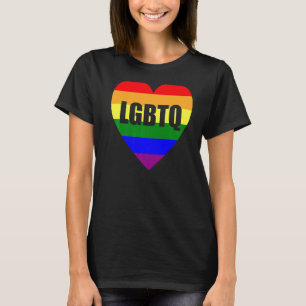 Lgbtq Rainbow Heart T-Shirt