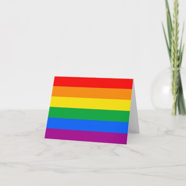 LGBTQ+ Rainbow Pride Flag Announcement (Front)