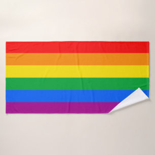 LGBTQ+ Rainbow Pride Flag Bath Towel