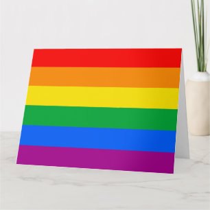 LGBTQ+ Rainbow Pride Flag Card