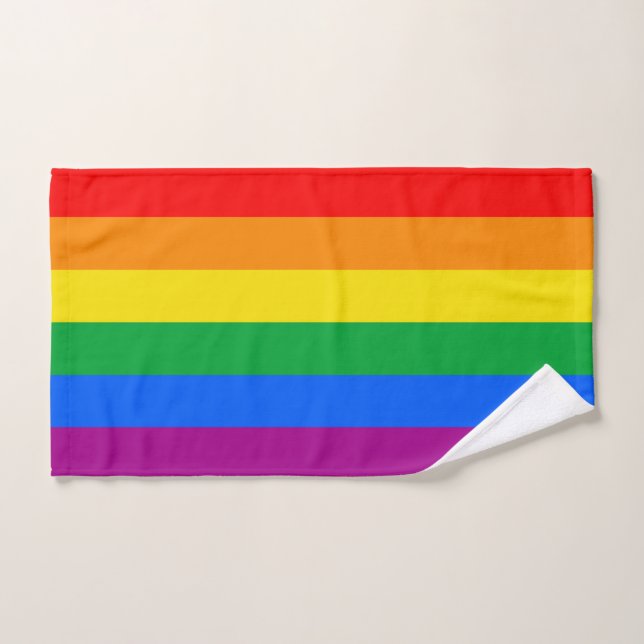 LGBTQ+ Rainbow Pride Flag Hand Towel (Hand Towel)
