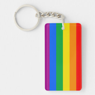 LGBTQ+ Rainbow Pride Flag Keychain