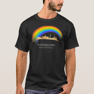 LGBTQ Rainbow Pride Washington DC Skyline Premium  T-Shirt