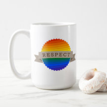 LGBTQ Respectez la Mug de Badge Personnalisée