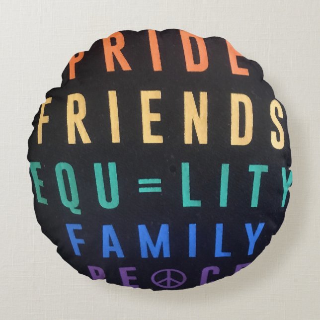 LGBTQ Round Pillow (Front)