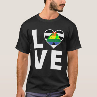 LGBTQ Straight Ally Flag Heart LGBTQIA LOVE Straig T-Shirt