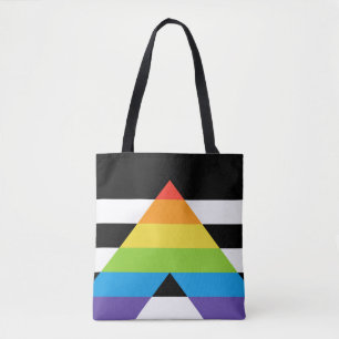 LGBTQ Straight Ally Pride Flag Tote Bag