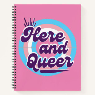 LGBTQ: Transgender Flag - Here and Queer Notebook