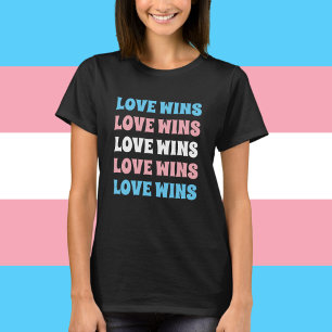 LGBTQ Transgender Pride Custom Repeating Text T-Shirt