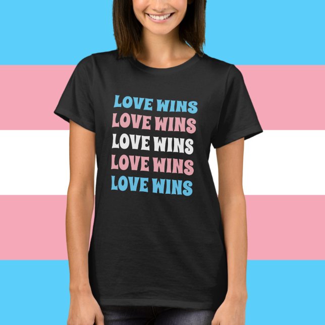 LGBTQ Transgender Pride Custom Repeating Text T-Shirt (Creator Uploaded)