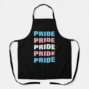 LGBTQ Transgender Pride Customizable Repeated Text Apron