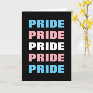 LGBTQ Transgender Pride Customizable Repeated Text Card