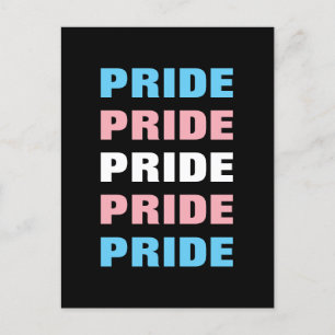 LGBTQ Transgender Pride Customizable Repeated Text Postcard