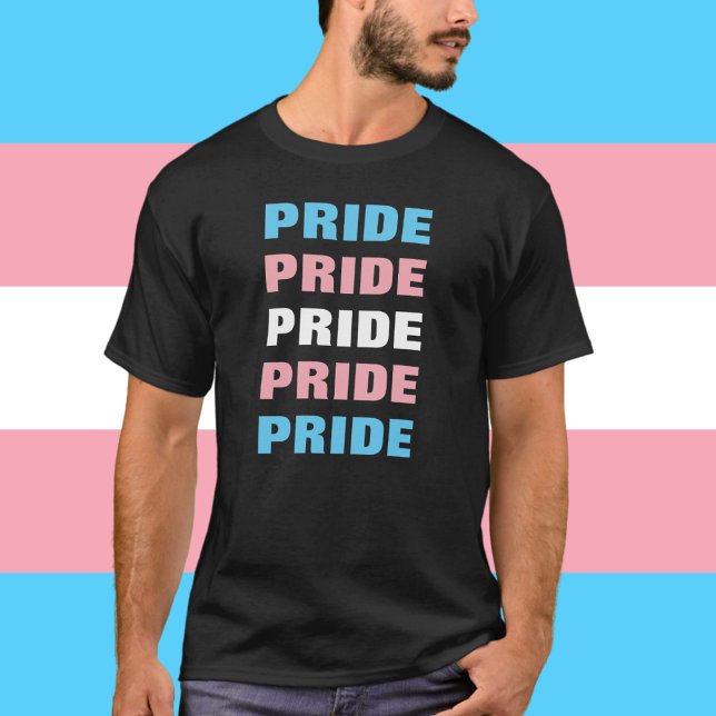 LGBTQ Transgender Pride Customizable Repeated Text T-Shirt (Creator Uploaded)