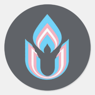 LGBTQ transgender Unitarian Universalism chalice Classic Round Sticker