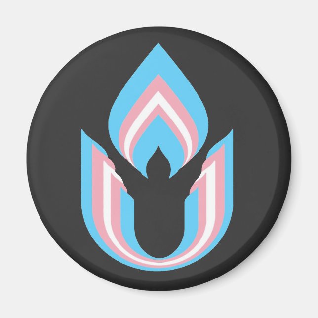 LGBTQ transgender Unitarian Universalism chalice Magnet (Front)
