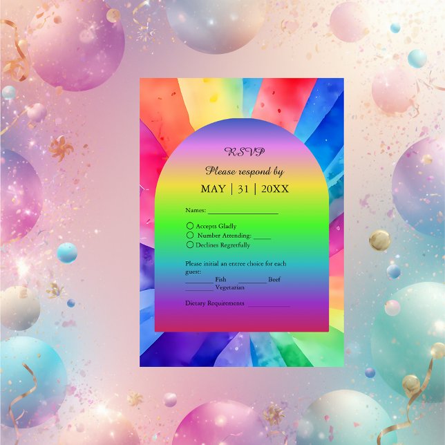 lgbtq transgender wedding RSVP card (Creator Uploaded)