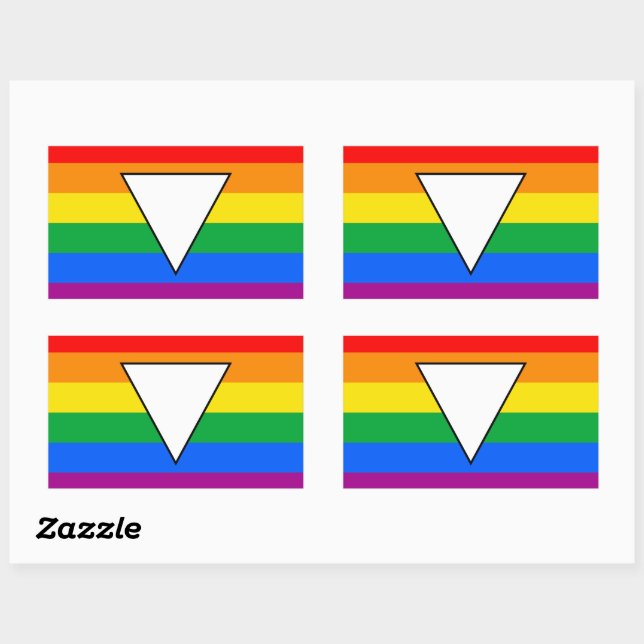 LGBTQ+ Triangle and Rainbow Pride Sticker (Sheet)