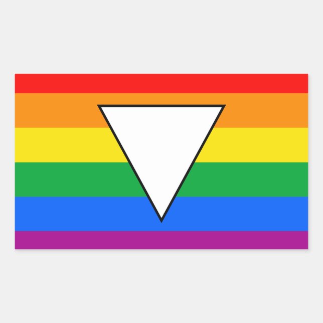 LGBTQ+ Triangle and Rainbow Pride Sticker (Front)