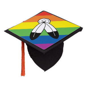 LGBTQ Two-Spirit Pride Flag Graduation Cap Topper
