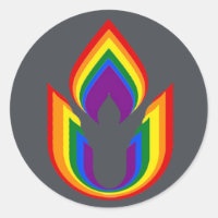 LGBTQ Unitarian Universalism flaming chalice